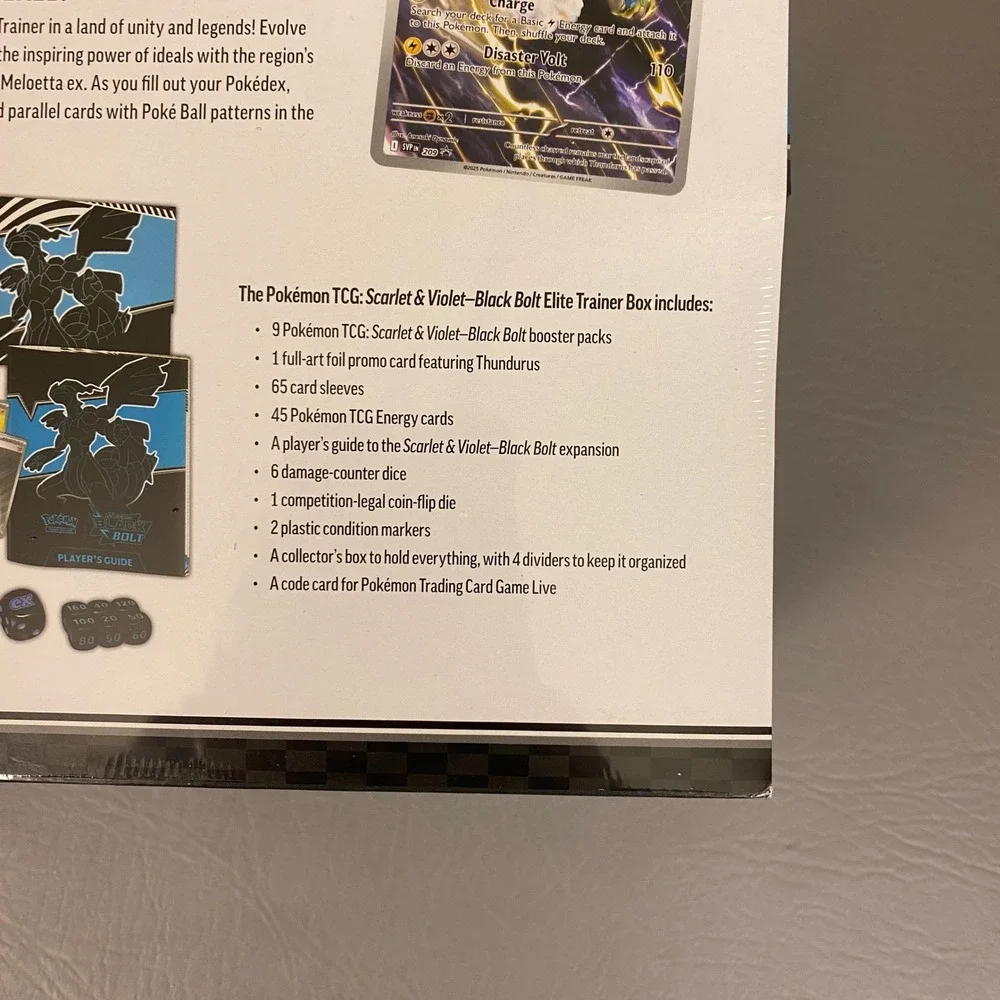 Pokemon TCG Scarlet & Violet Black Bolt Elite Trainer Box Zekrom ETB NEW Sealed